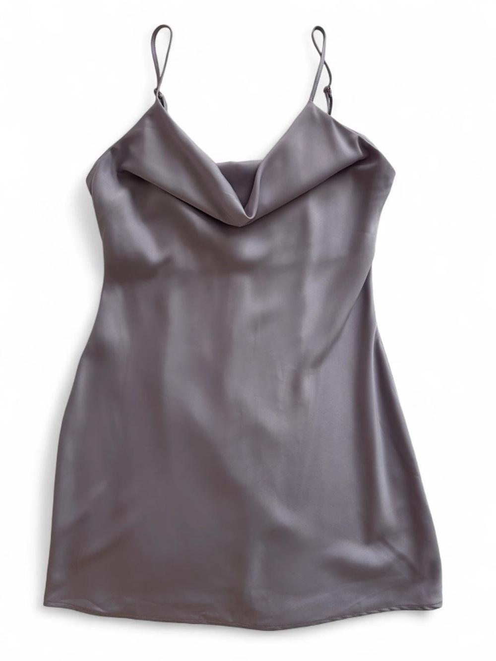 Urban Outfitters | Satin Cowl Neck Mini Slip Dress in Lavender